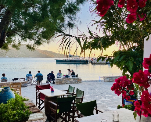 Venus au port d'Amorgos vue depuis le moonbar